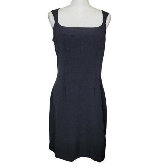 Boston Proper Sz 10 Little Black Dress Sleeveless Knee Length Professional VGC - Picture 1 of 7